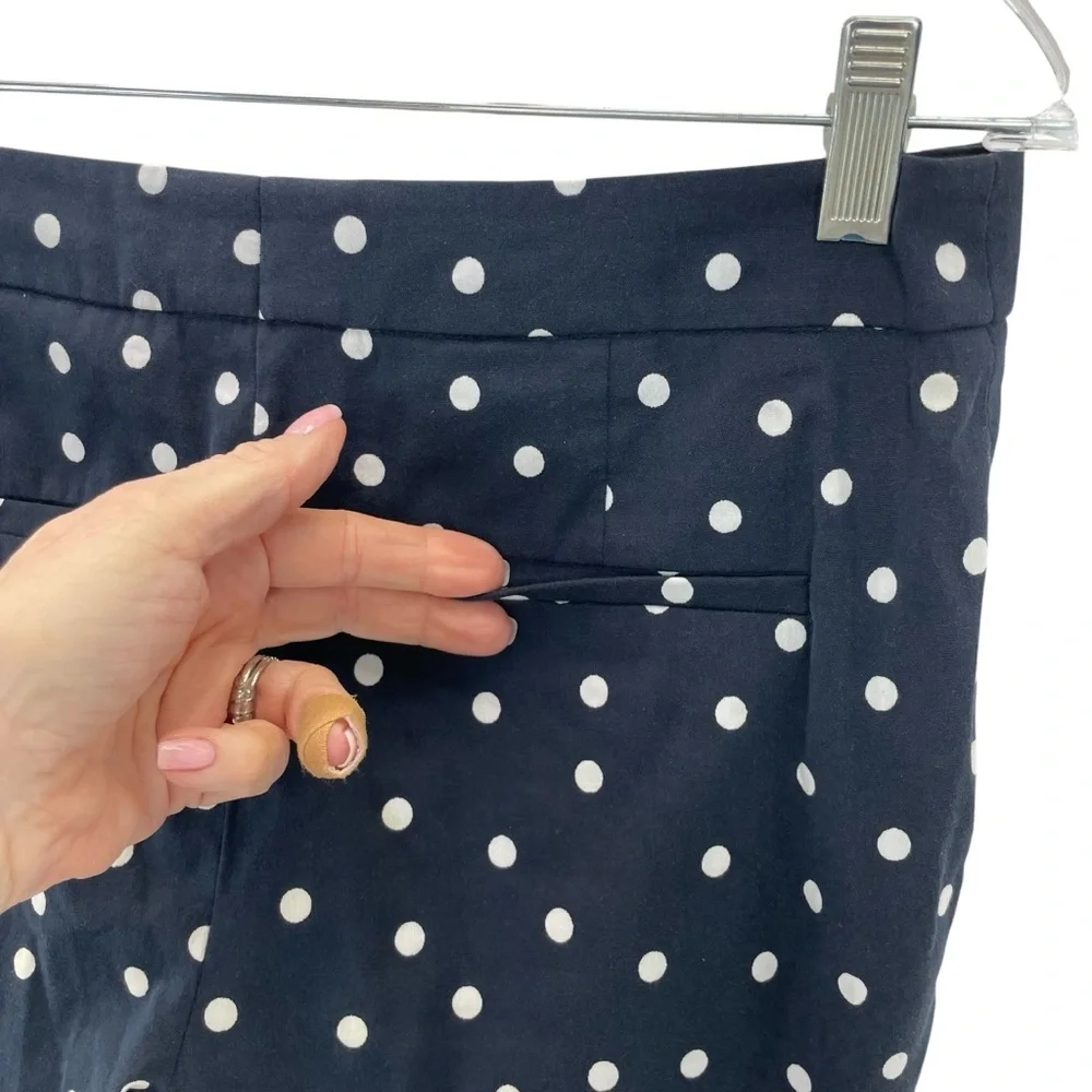 Akris Punto Cropped Pants 6 Navy/White